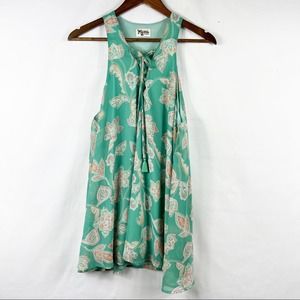 SHOW ME YOUR MUMU Rancho Mirage Lace Up Paisley Tunic Dress  in XS